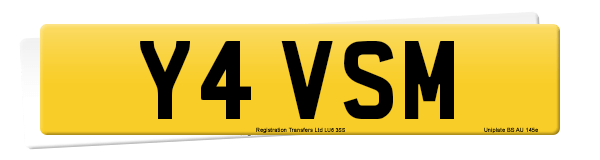 Registration number Y4 VSM